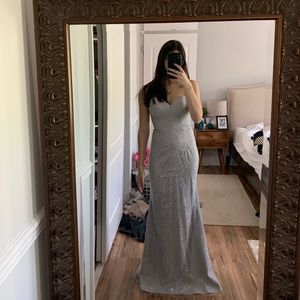 NWT Bariano Diamante Glitter Sequin Strapless Dress